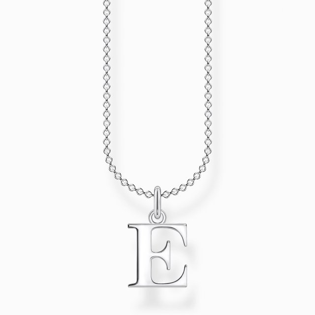 THOMAS SABO Silver Necklace Letter E