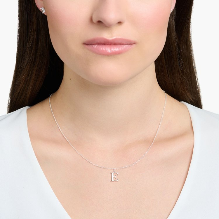 THOMAS SABO Silver Necklace Letter E