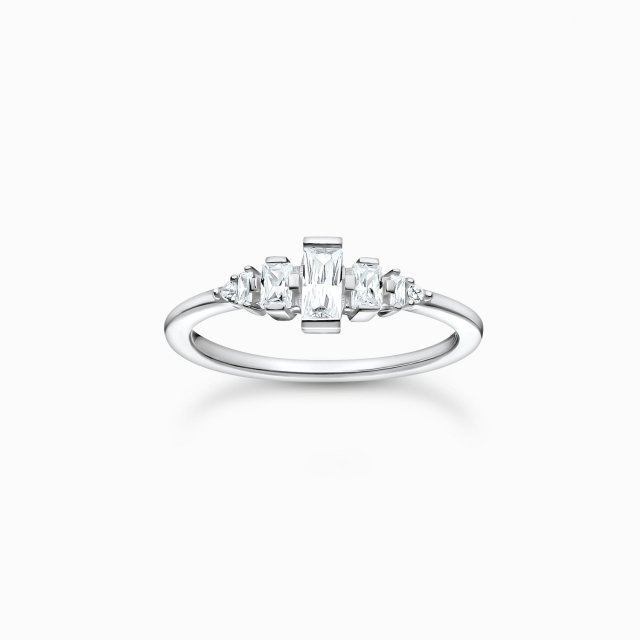 THOMAS SABO Silver Ring Vintage White Stones