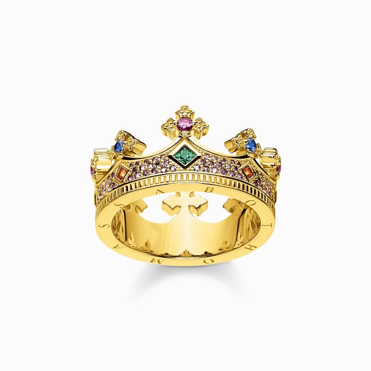THOMAS SABO Silver Ring Crown Gold