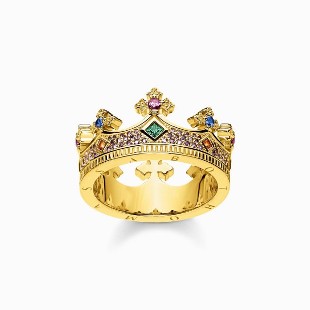 THOMAS SABO Silver Ring Crown Gold