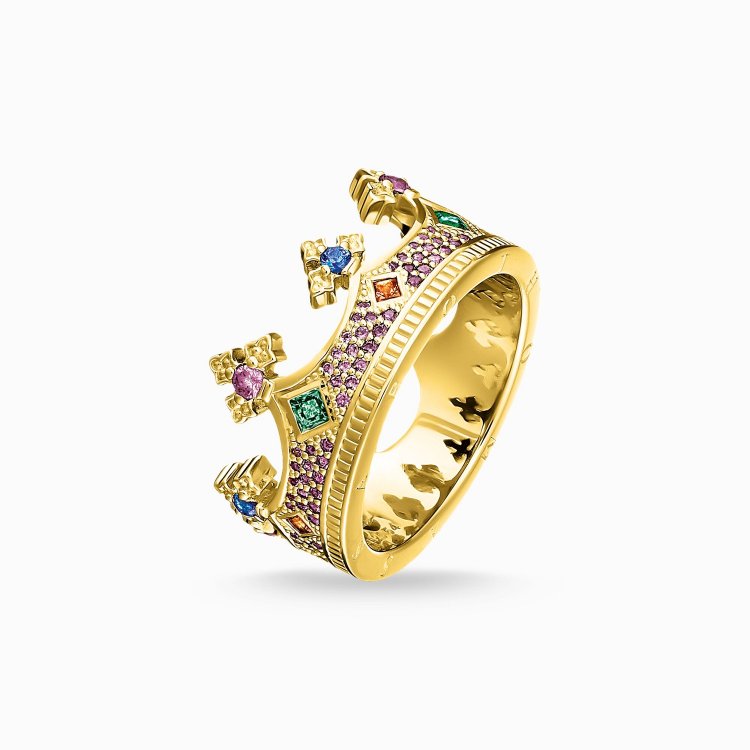 THOMAS SABO Silver Ring Crown Gold