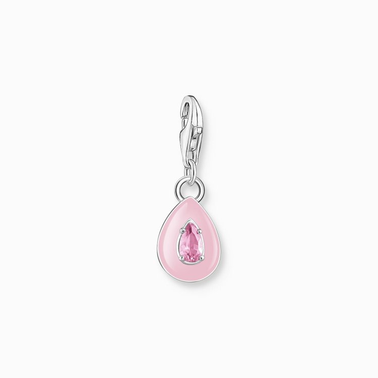 THOMAS SABO Silver Charm Pendant Pink Drop
