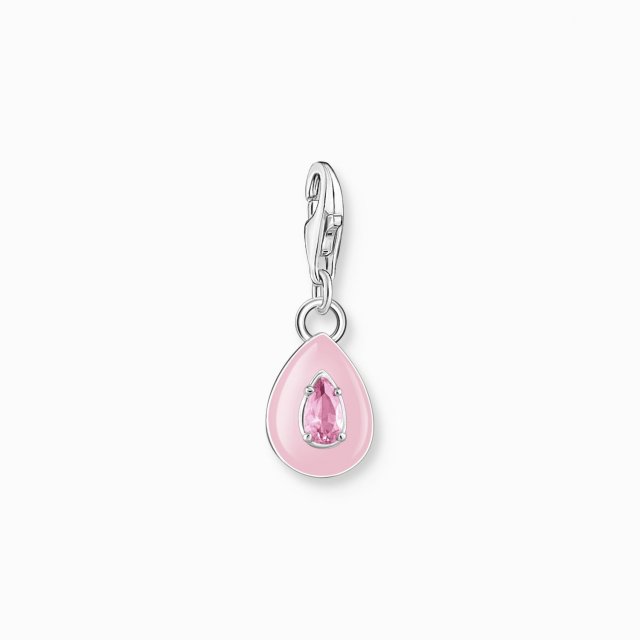 THOMAS SABO Silver Charm Pendant Pink Drop