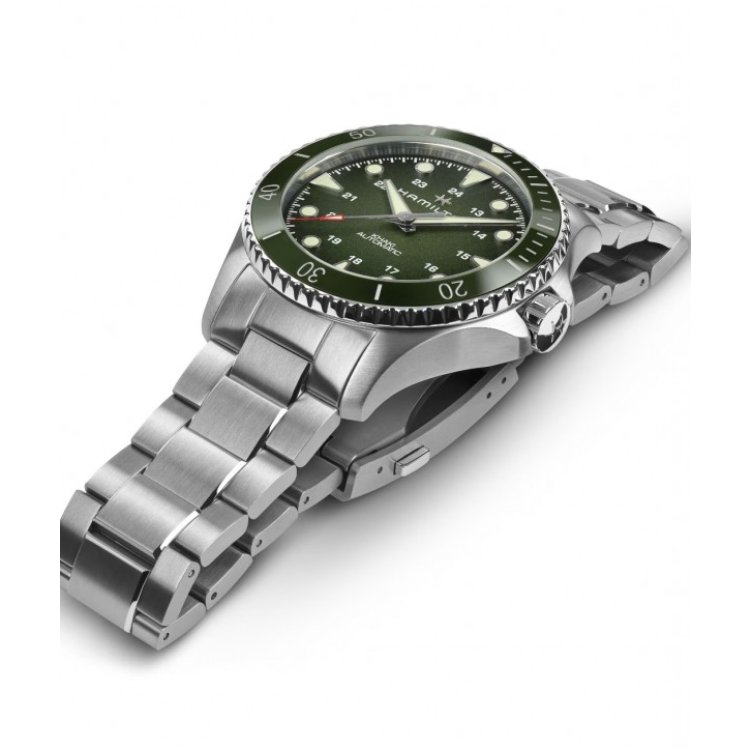 HAMILTON Khaki Navy Scuba Auto Silver Stainless Steel Bracelet
