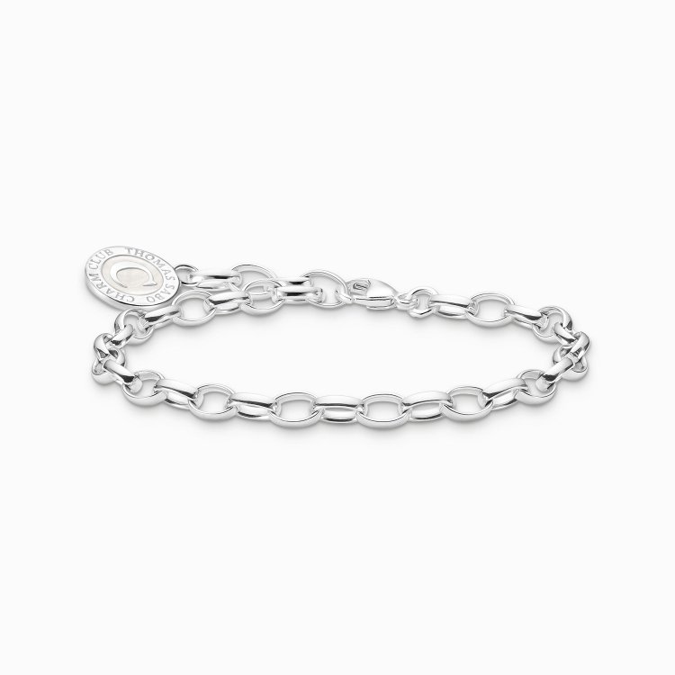 THOMAS SABO Silver Member Charm Bracelet with White Charmista Coin