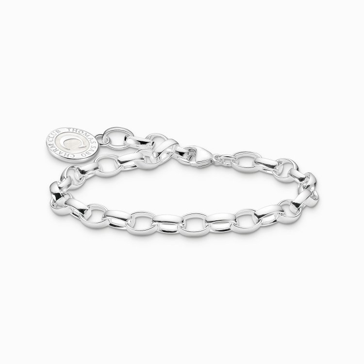 THOMAS SABO Silver Member Charm Bracelet with White Charmista Coin