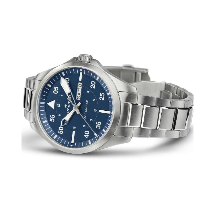 HAMILTON Khaki Aviation Pilot Day Date Auto Stainless Steel Bracelet