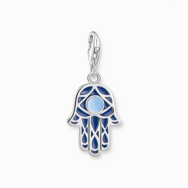 THOMAS SABO Silver Charm Pendant Blue Fatima‘s Hand