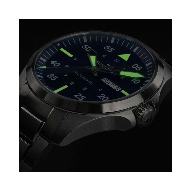 HAMILTON Khaki Aviation Pilot Day Date Auto Stainless Steel Bracelet