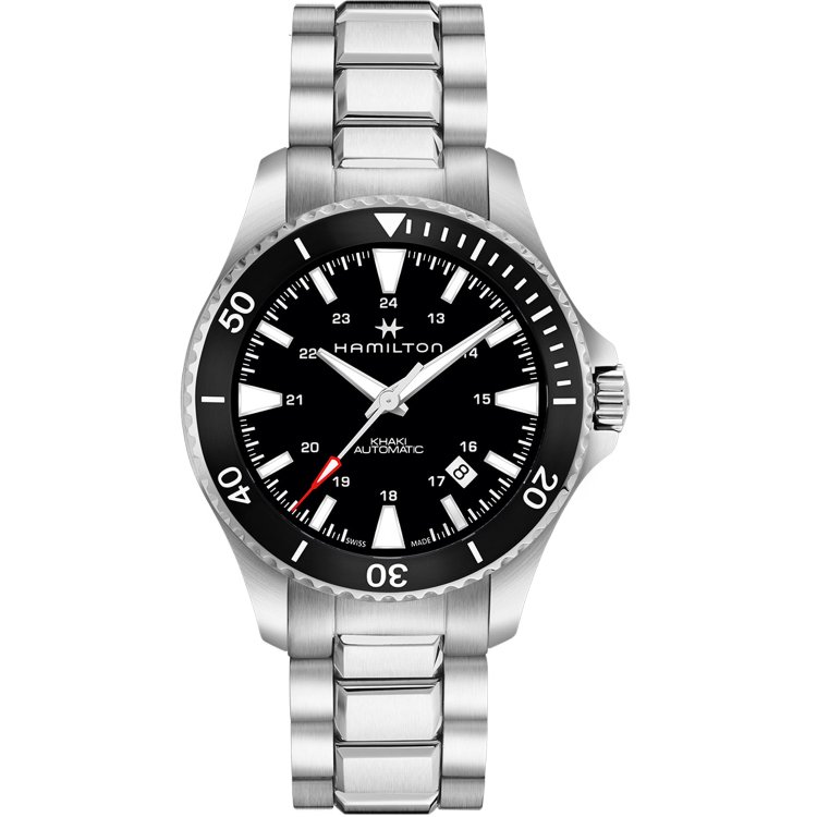 HAMILTON Khaki Navy Scuba Auto Stainless Steel Bracelet