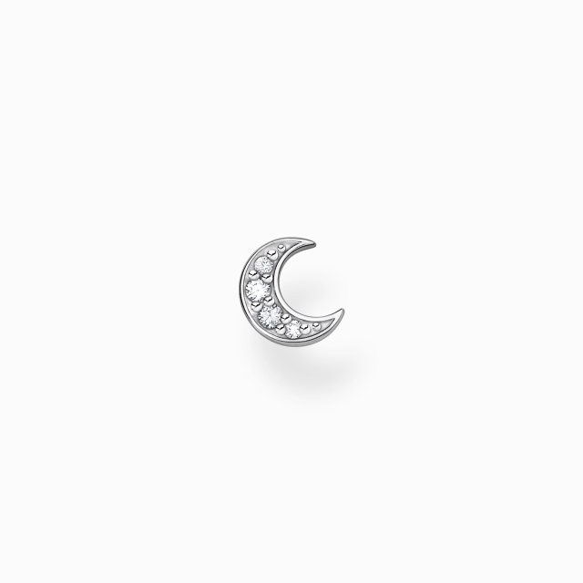 THOMAS SABO Silver Single Ear Stud Moon Pave
