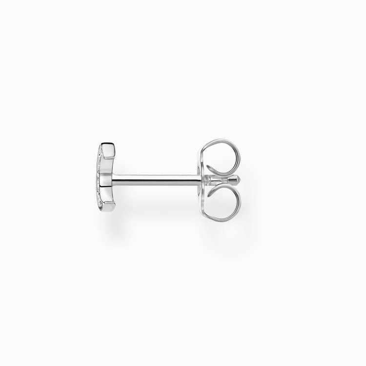 THOMAS SABO Silver Single Ear Stud Moon Pave