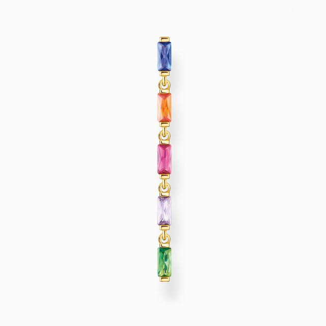 THOMAS SABO Silver Single Earring Colourful Stones Gold