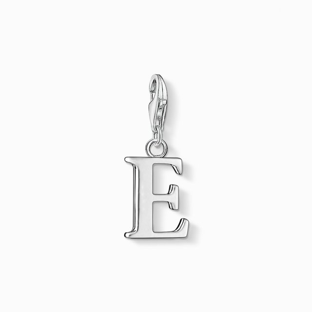 THOMAS SABO Silver Charm Pendant Letter E
