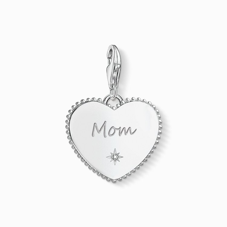 THOMAS SABO Silver Charm Pendant Heart Mom