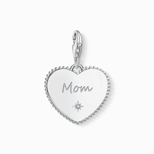 THOMAS SABO Silver Charm Pendant Heart Mom