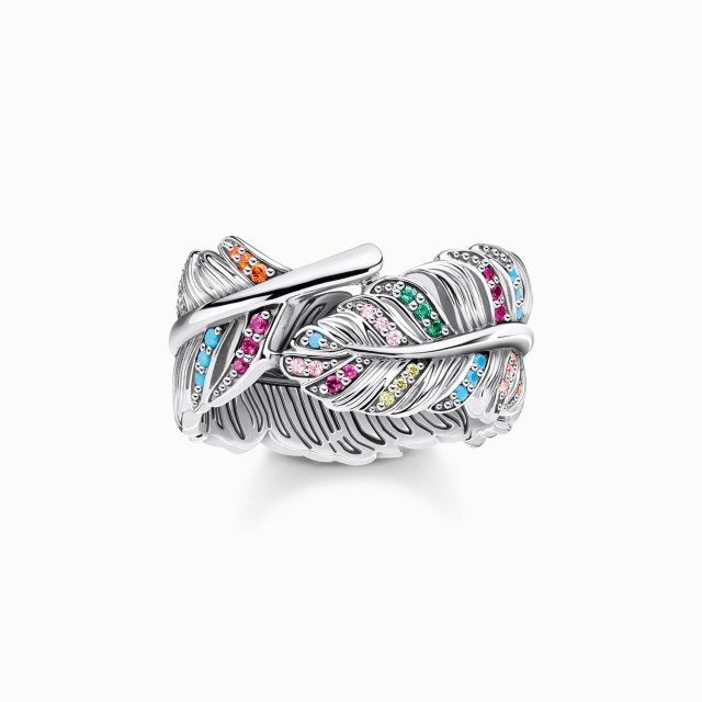 THOMAS SABO Silver Ring Feather