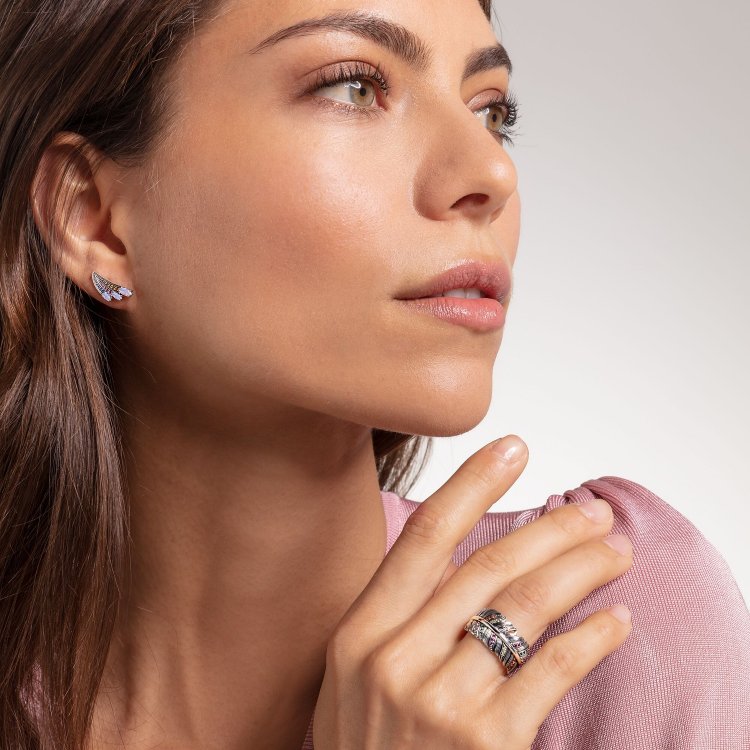 THOMAS SABO Silver Ring Feather