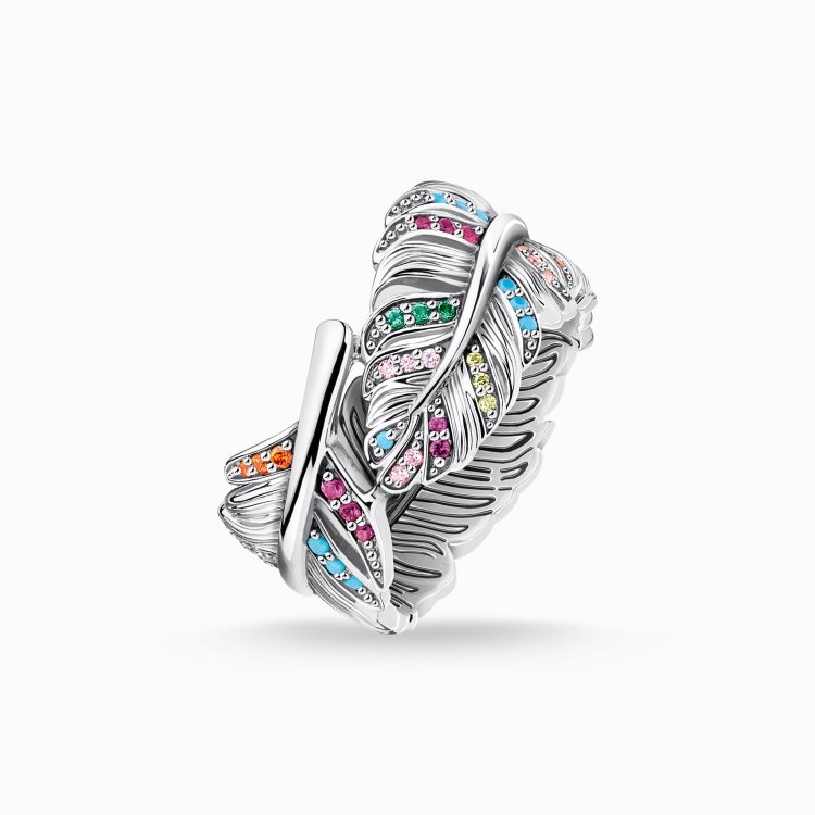 THOMAS SABO Silver Ring Feather