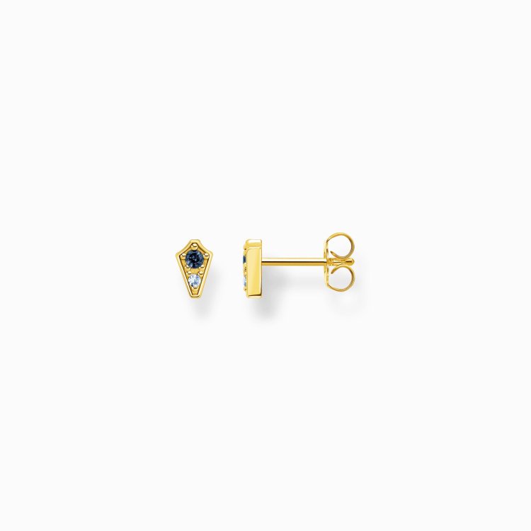 THOMAS SABO Silver Ear Studs Royalty with Stones Gold