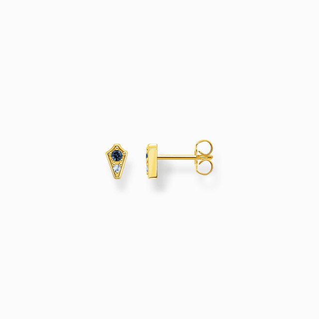 THOMAS SABO Silver Ear Studs Royalty with Stones Gold