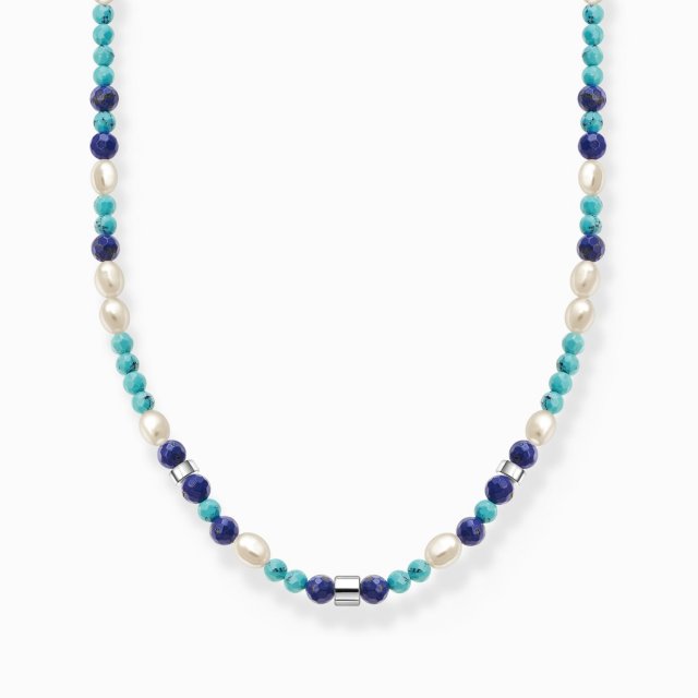 THOMAS SABO Necklace with Blue Stones and Pearls