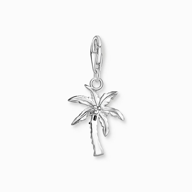 THOMAS SABO Silver Charm Pendant Colourful Palm Tree