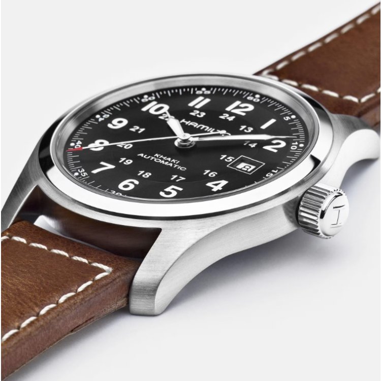 HAMILTON Khaki Field Automatic Brown Leather Strap