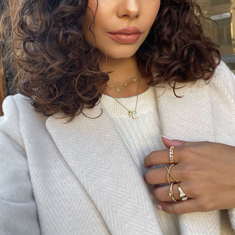 THOMAS SABO Silver Necklace Lock with Key Gold