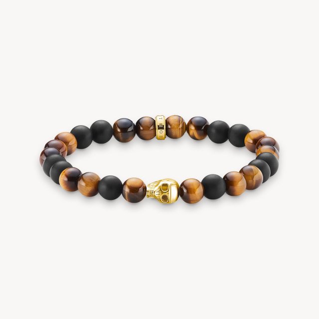 THOMAS SABO Bracelet Brown Skull