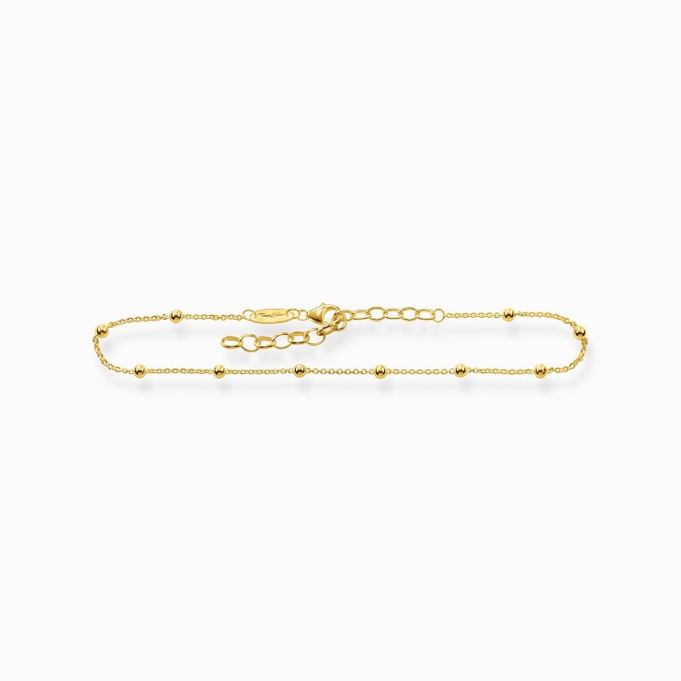 THOMAS SABO Silver Anklet Dots Gold