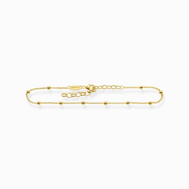 THOMAS SABO Silver Anklet Dots Gold