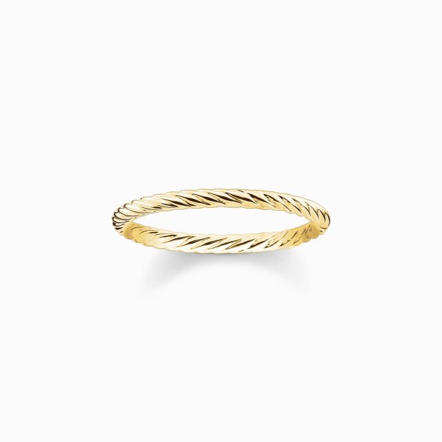 THOMAS SABO Silver Twisted Ring Gold