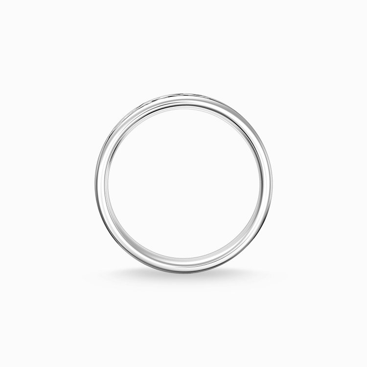 THOMAS SABO Silver Ring Black Tiger Pattern