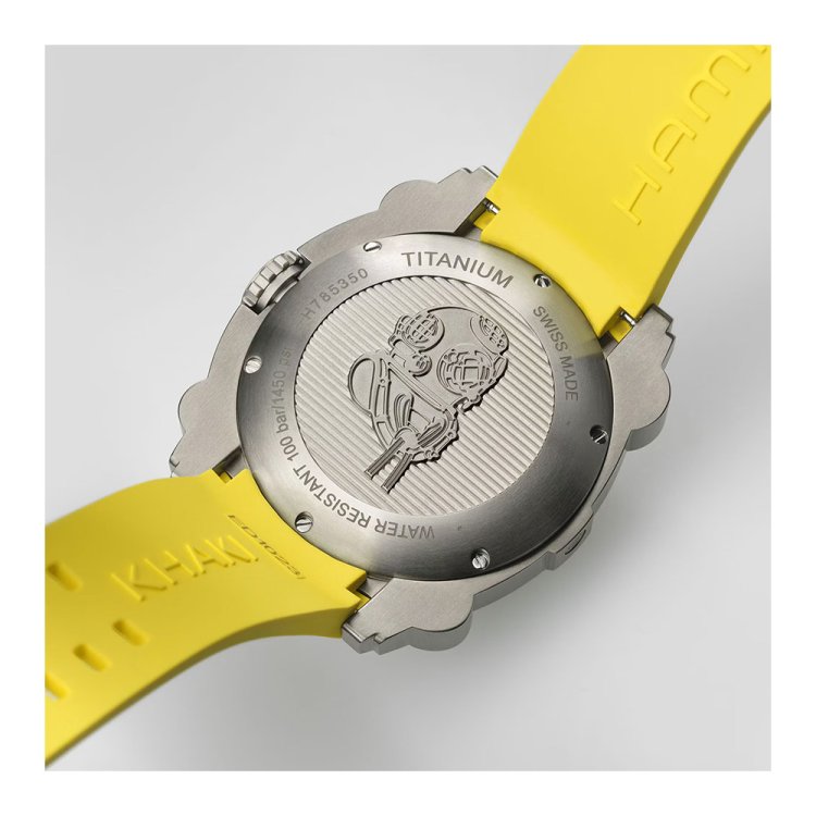 HAMILTON Khaki Navy BeLOWZERO Automatic Yellow Rubber Strap