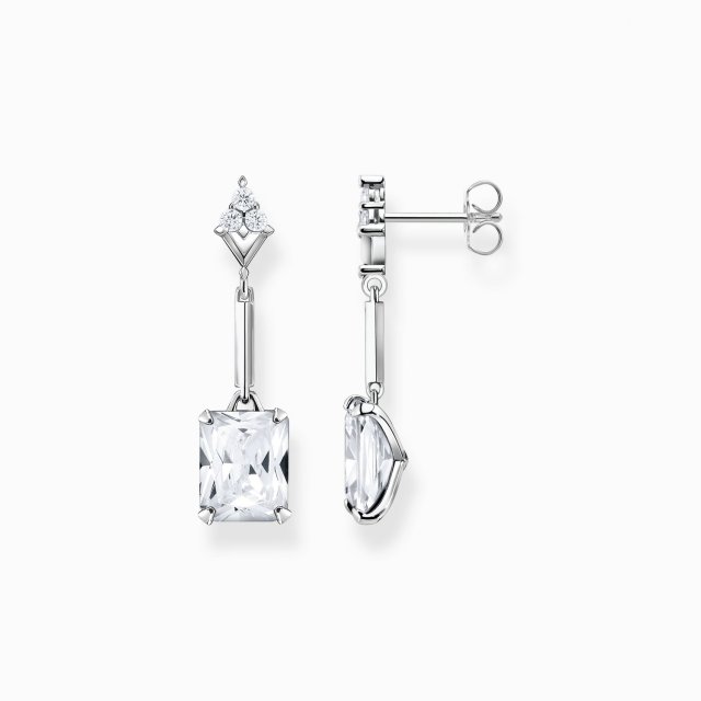 THOMAS SABO Silver Earrings with White Stones