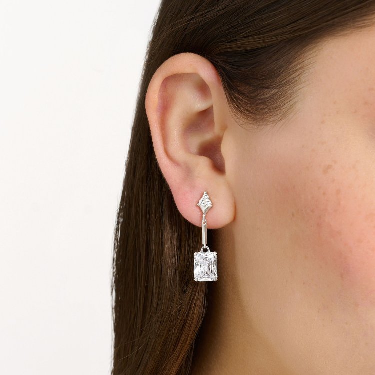 THOMAS SABO Silver Earrings with White Stones