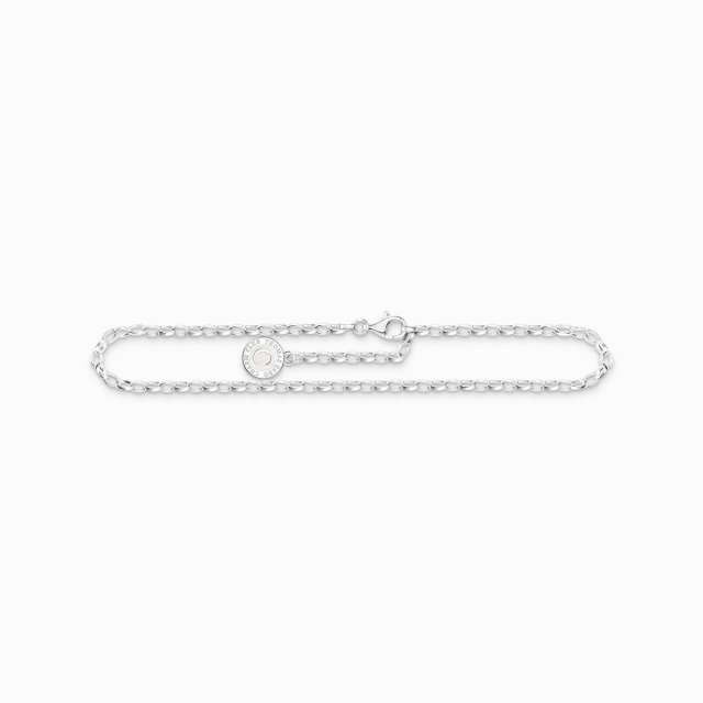 THOMAS SABO Silver Member Charm Anklet with White Charmista Coin