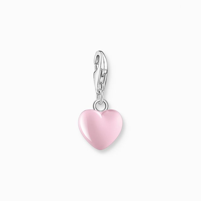 THOMAS SABO Silver Charm Pendant Pink Heart