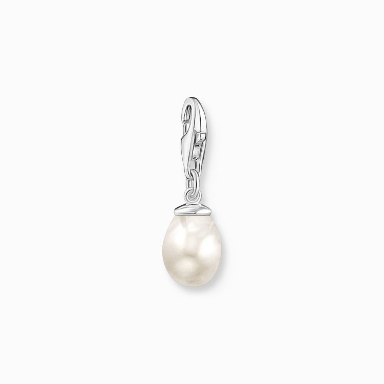 THOMAS SABO Silver Charm Pendant White Pearl