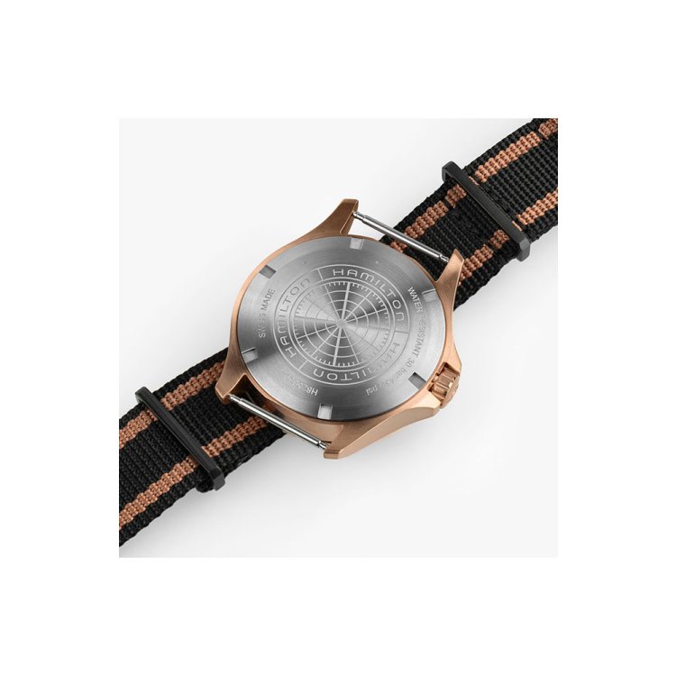 HAMILTON Khaki Navy Scuba Automatic GMT Two Tone Fabric Strap