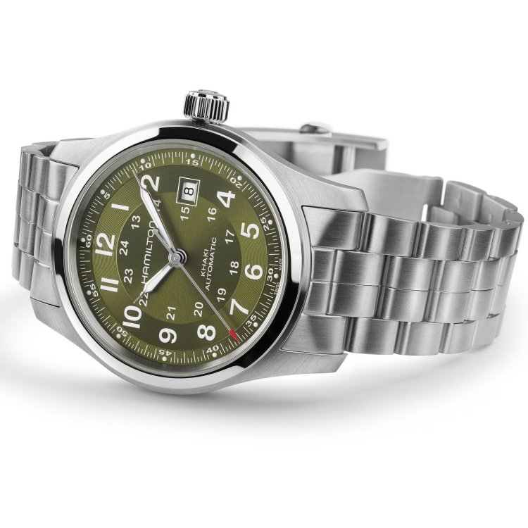 HAMILTON Khaki Field Auto Stainless Steel Bracelet