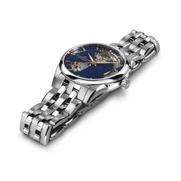HAMILTON Jazzmaster Open Heart Lady Auto Stainless Steel Bracelet 