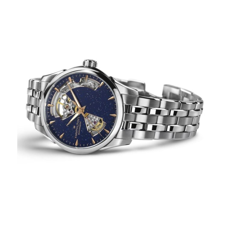 HAMILTON Jazzmaster Open Heart Lady Auto Stainless Steel Bracelet 