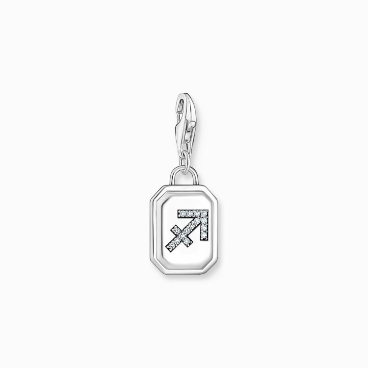 THOMAS SABO Silver Charm Pendant Zodiac Sign Sagittarius with Zirconia