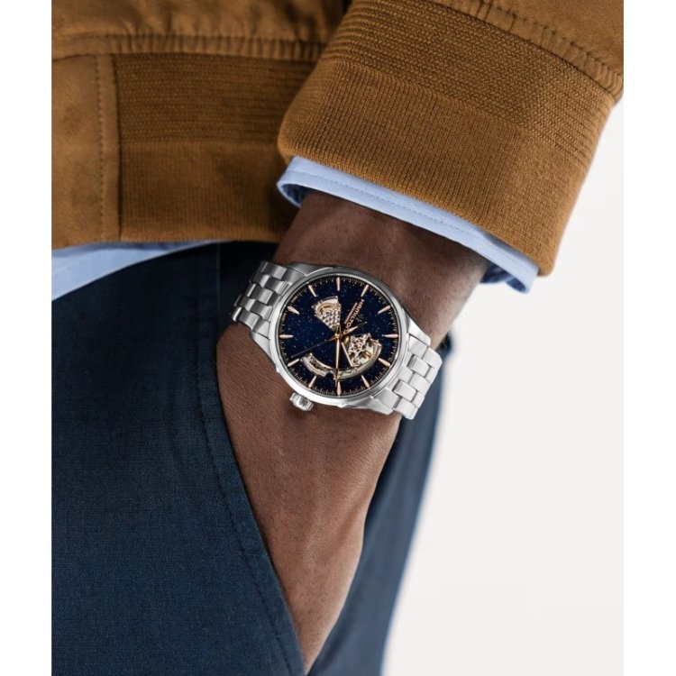 HAMILTON Jazzmaster Open Heart Automatic Stainless Steel Bracelet 