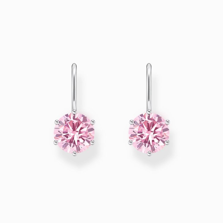 THOMAS SABO Silver Earrings with Pink Zirconia