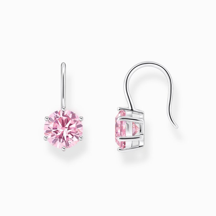 THOMAS SABO Silver Earrings with Pink Zirconia
