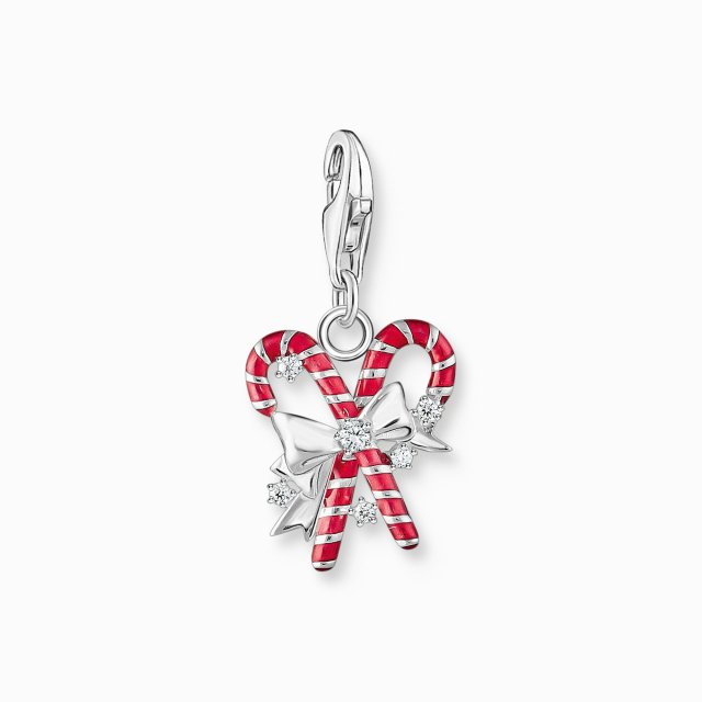 ΤΗΟΜAS SABO Silver Candy Canes Charm Pendant